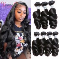 Younsolo Human Hair Loose Wave Bundles 30Inch Woman Vietnamese Human Hair Loose Weave Hair Extensions 1/3/4 Bundles Natural Hair Wig  Hair Extensions