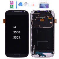 สำหรับ Samsung Galaxy S4 I9505 I9500 I337แอลซีดีพร้อมชุดดิจิไทเซอร์หน้าจอสัมผัสพร้อมกรอบ