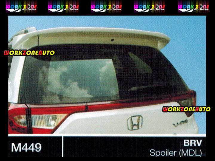 M449 Honda BRV Fiber Spoiler (MDL) Body kit Bodykit Lazada