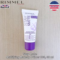 Rimmel® Stay Matte Mattifying Makeup Primer 003, 30 ml ไพรเมอร์ สำหรับผิวหน้า ควบคุมความมัน เบลอรูขุม ไพร์มเมอร์