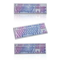 （Miss qis keycap）คีย์ตัวอักษรโปร่งใส,1ชุดถอดเปลี่ยนได้ปุ่มกด PBT  87 104 108