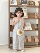 Summer Linen Sleeveless Baby Girls Jumpsuits Toddler Kids Playsuit