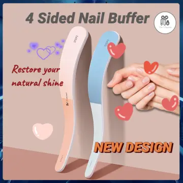 10 Pcs Nail Buffer Block for Acrylic and Natural Nails, 4 Sided Sanding  Buffers for Gel Nails Fingernail Shine Buffing Filer Set, Professional  Manicure Polisher Buffer Bulk Medium Grit (Purple)