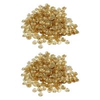 1000Pcs 6mm Gold Tone Flower Bead Caps for Jewelry Making