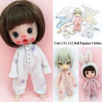 COME คุณภาพสูง สำหรับตุ๊กตา1/12BJD อุปกรณ์เสริม เสื้อผ้านอนตุ๊กตา เสื้อผ้าน่ารักใหม่ ชุดนอนตุ๊กตา 1/111/12เสื้อผ้าตุ๊กตา