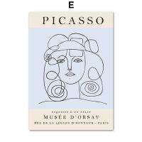 Picasso Matasse นกเพนกวินรูปภาพแนวนามธรรมบนผ้าแคนวาสแมวภาพวาดโปสเตอร์แบบนอร์ดิกและภาพพิมพ์ห้องนั่งเล่น0706 23N