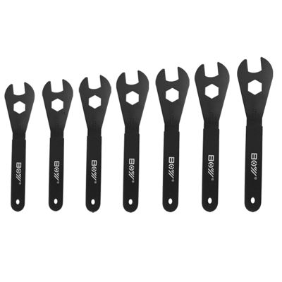 BOY 7Pcs Bike Hub Cone Wrench Wheel Axle Pedal Spanner Repair Tool 13-19mm Bicycle Head Open Cone Spanner Wrench