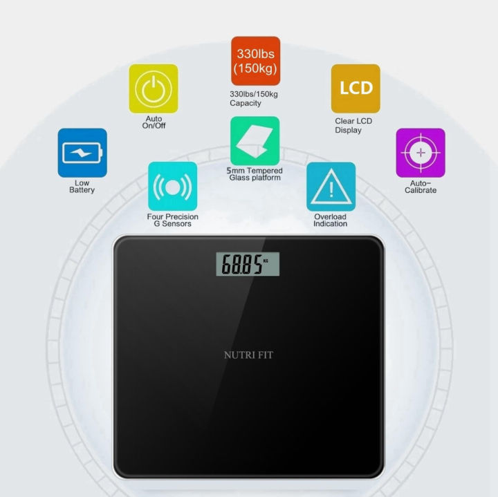 nutri-fit-digital-bathroom-scale-for-body-weight-bath-scale-for-accurate-weight-watching-with-large-lcd-display-most-accurate-for-the-elderly-safe-home-use-330-lbs-bmi-scale-limited-edition