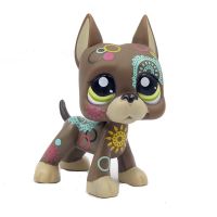 [AhQ ornaments] LPS ร้านขายสัตว์เลี้ยงของเล่นตุ๊กตาน่ารักที่ดี Dane สุนัขคอลเลกชันยืนแอ็คชั่นที่มีคุณภาพสูง Littlest รุ่นของขวัญของเล่นคอสเพลย์