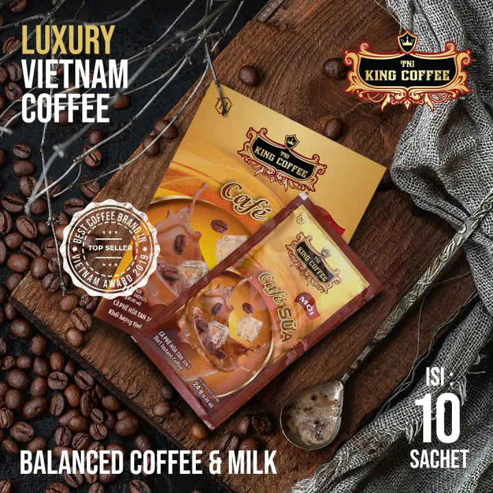 Kopi Vietnam Trung Nguyen Kopi Susu King Coffee Cafe Sua isi 10 Sachet
