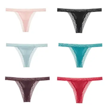 Women's Lace Underwear G-string Sexy Lingerie Knickers Ice Silk Panties  Briefs