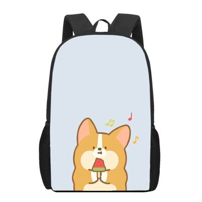 Cartoon Cute Shiba Inu Print School Bags for Girls Boys Children Bookbags Student Teenage Casual Backpacks Shoulder Rucksack