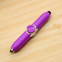 【☊HOT☊】 azaooc ปากกาเครื่องเขียนเด็กเล่นสำหรับเด็กปากกาปากกาหน้าจอสัมผัสปากกาสำหรับควงแฟลชแบบ3 In 1ปากกาลูกลื่นไฟ Led หมุนได้สำหรับเล่นเกม