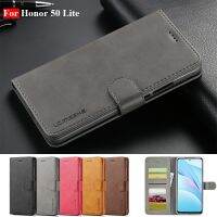 Honor 50 Lite Case Leather Vintage Phone Case For Funda Honor 50 Pro Case Flip 360 Magnetic Wallet Cover On Etui Honor50 SE Case