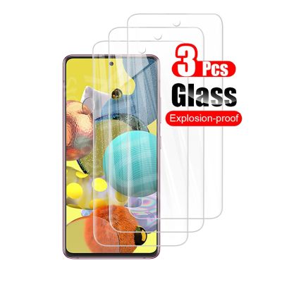 แว่นปกป้องหน้าจอ3ชิ้นสำหรับ Samsung Galaxy A51 5ก. กระจกเทมเปอร์ฟิล์มป้องกัน Samsun Galax ขนาด51 51A
