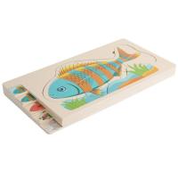 Wood Fish Puzzle Educational Fish Learning Montessori Toys Educational Preschool Learning Puzzle Game Gift for Boys and Girls Age 3 superbly