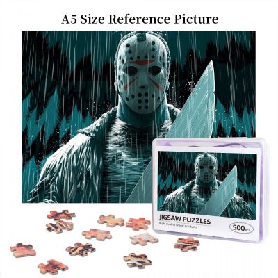 Friday The 13th Jason Voorhees Wooden Jigsaw Puzzle 500 Pieces Educational Toy Painting Art Decor Decompression toys 500pcs