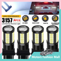 4ชิ้นหลอดไฟ Drl 3156 3157หลอดไฟ Led ย้อนกลับไฟสัญญาณเลี้ยวสำรอง16000lm 6000K สีขาวกันน้ำ