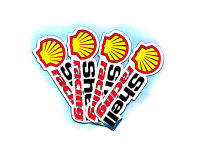 Shell Racing สะท่อนแสง สติ๊กเกอร์ Sticker 3D Logo (ขนาด 4 x 11 cm) สติ๊กเกอร์ติดรถ มอเตอร์ไซค์ บิ๊กไบค์ รถยนต์ ติดกระจก Decal ทนแดด ทนฝน ได้2ชิ้น