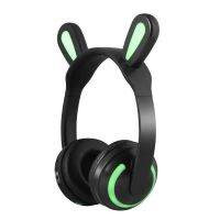 【┋】 Faraz Product ไฟ LED 7สีหูแมวน่ารัก Headset Gaming Stereo หูฟังบลูทูธไร้สายกระพริบเปล่งปลั่ง