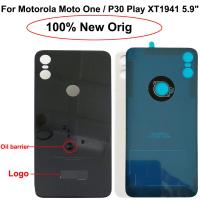 100% Orig 5.9Quot; สำหรับ Motorola Moto One/P30เล่น Xt1941กระจกหลังประตูหลังที่อยู่อาศัยกาวฝาปิดช่อง