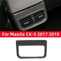 For Mazda CX-5 CX5 2017 2018 Car Back Air Vent Decorative Cover Frame Carbon Fiber Sticker Car Interior Accessories