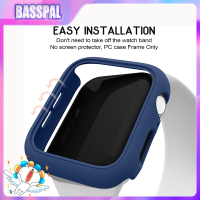 BassPal Frosted Hard Matte กันชนสำหรับ Apple Watch Case Serie 7 45มม. 41มม. 44มม. 40มม. สำหรับ I Watch 6 SE 5 4 3 2 1 42มม. 38มม.