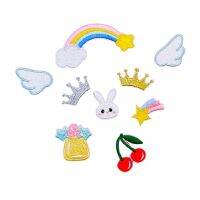 30 Pcs Cute Backpack Accessories Cloth Stickers Japanese Embroidery Patches Cloth Labels Decorative Embroidery Stickers