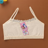 Childrens tube top development period lace side solid color bra underwear vest breathable half body wrapped chest cotton