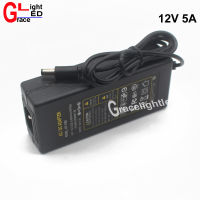 12V5A 12V 5A AC100V-240V 60W LED power adapter LED light Power Supply Adapter Transformer for Imax LED strip 5050 2835 real 5A Electrical Circuitry Pa