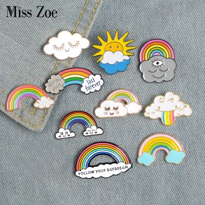 【CW】 Syles Clouds Enamel pin Custom Dark Brooches Lapel Pin Badge Weather Jewelry for Kids