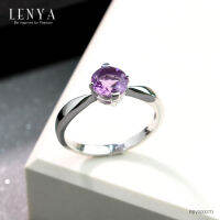 Lenya Jewelry แหวนเงินแท้ 925 ประดับอัญมณีแท้ เม็ดโต ดีไซน์สุดคลาสิค เหมาะสำหรับสวมใส่กับเสื้อผ้าทุกชุดทุกสไตล์