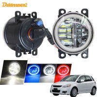 Buildreamen2 Car Accessories 4000LM Fog Light DRL H11 LED Angel Eye Daytime Running Light 12V For Suzuki SX4 (EY, GY) 2006-2014