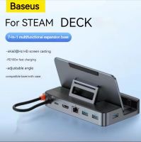 【LZ】☏☃♦  Baseus USB C Expansion Dock para Steam Deck Nintend Switch Tipo C 4K 60HzDP HDMI compatível com Gigabit Ethernet USB 3.0 Hub portátil