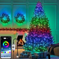 ZZOOI Christmas Tree Decor Fairy Light Bluetooth USB LED String Lights for Bedroom Merry Xmas Outdoor Lamp New Year Decoration Navidad