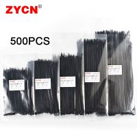 500pcs Self-Locking Nylon Cable Ties Set Width 1.9 x60/80/100/120/150mm Plastic Zip Loop Wire Wrap 2.5*250 4.5*300 Fixed Binding Cable Management