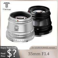 Ttartisan เลนส์ไมโครรูรับแสงขนาดใหญ่ MF APS-C F1.4 35มม. สำหรับกล้องไร้กระจกใช้ได้กับ Canon M5 Sony A6000 Nikon Z50