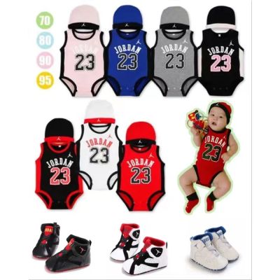 ชุดหมี Jersey Basket + เสื้อเจอร์ซีย์ทารกแรกเกิดชุดหมวกสำหรับเด็กทารกชายจั๊มสูทผ้าคอตตอน23ชุด