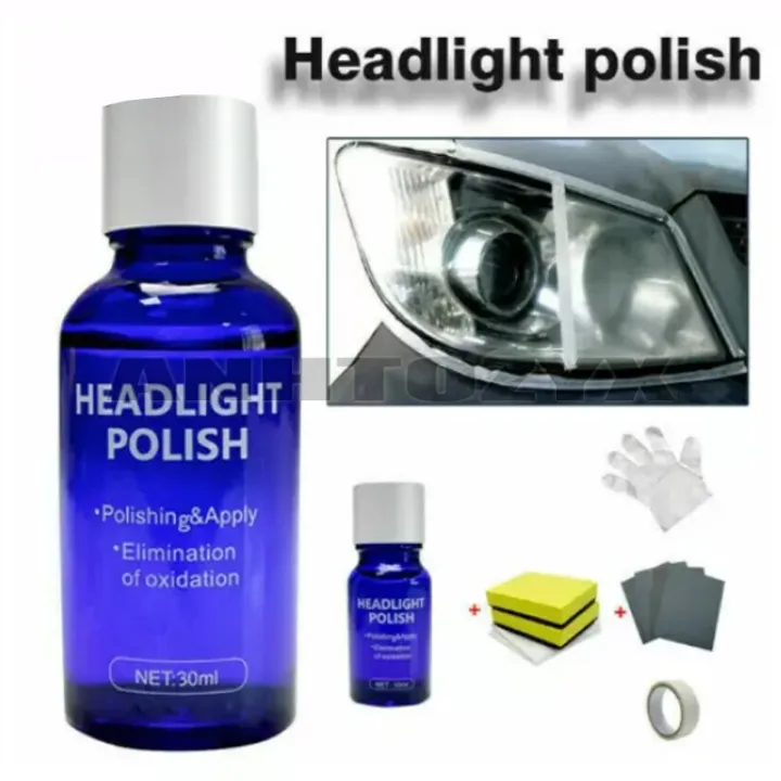 1 Set Car Headlights Polish Restoration Kit Car Headlamp Body Cleaner ...