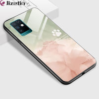 Jizetin เคสแข็งสำหรับ Infinix Note 10 Pro Note 10 Pro Note 10 Pro NFC X695D X695เหมือนฝันหลากสีเคสฝาหลังกระจกเทมเปอร์เคสมันวาวกันกระแทก