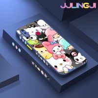 Jlingji เคสสำหรับ Realme 3 3i 3 Pro,เคสการ์ตูนสัตว์ชุมนุมดีไซน์ใหม่ขอบสี่เหลี่ยมด้านข้างบางกันกระแทกมีน้ำค้างแข็งโปร่งใสแข็งเคสมือถือปลอกซิลิโคนคลุมทั้งหมดเคสนิ่มสำหรับป้องกันกล้อง