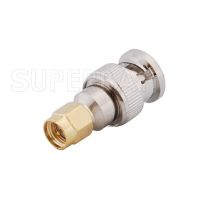 Superbat 5pcs SMA-BNC Adapter SMA Male to BNC Plug Straight RF Coaxial Connector Electrical Connectors