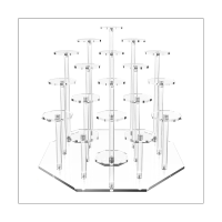 Acrylic Display Stand, 19-Tier Display Stands Risers Shelf for Desktop Display Cupcake Stand and Perfume Organizers