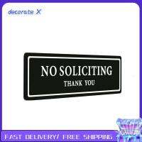 DECORATE X กาวในตัว ป้าย NO soliciting อะคริลิค ทนต่อสภาพอากาศ ไม่มี soliciting ขอบคุณเข้าสู่ระบบ สร้างสรรค์และสร้างสรรค์ ไม่มีการปล้นสะดม บ้านและสำนักงาน