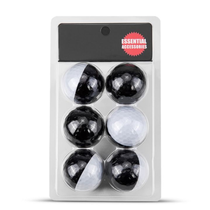 6piece-golf-ball-two-color-three-tier-putter-practice-game-black-and-white-ball-for-visual-rolling-direction