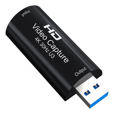 อะแดปเตอร์การ์ดจับภาพวิดีโอ4K 30Hz USB3.0ที่รองรับ HDMI Grabber บันทึกวิดีโอเกมคอมพิวเตอร์ความเร็วสูงสำหรับ OBS Game