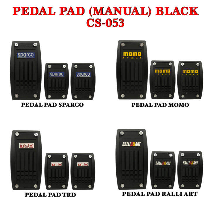 CAO Car Pedal Pad Manual Car Accelerator Clutch Brake Steel and Rubber