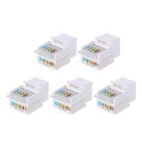 Yingke 5ชิ้น Rj45โมดูลเครือข่าย Cat5e กล่องเชื่อมต่อตัวเชื่อมต่อเครือข่าย2พอร์ตสายพ่วงกล่องอะแดปเตอร์ Jy23 19ดรอปชิป