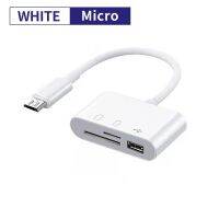 OTG กล้อง USB อะแดปเตอร์มัลติเมมโมรี่สำหรับ Lightning กับไมโครการ์ดเอสดีทีเอฟชุดเครื่องอ่านสำหรับ Samsung Xiaomi ตัวแปลงสายแปลงสัญญาณ Pocco