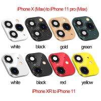 +【】 Fake Camera Lens Cover For  XR X To  11 Pro Max Phone Upgrade Lens Sticker Support Flash Anti Scratch Glass Cover